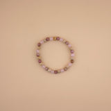 Pulsera Bolas Tulsi Cuarzo Rosa Y Tulita