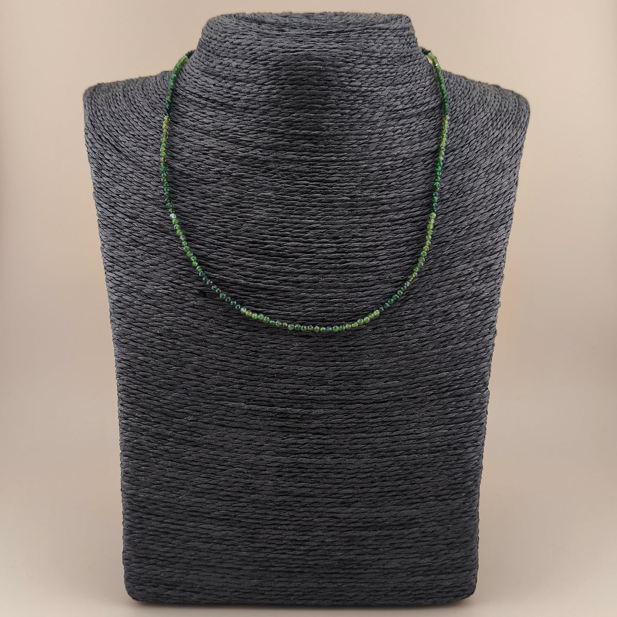 Collar Turmalina Verde Facetado 2mm
