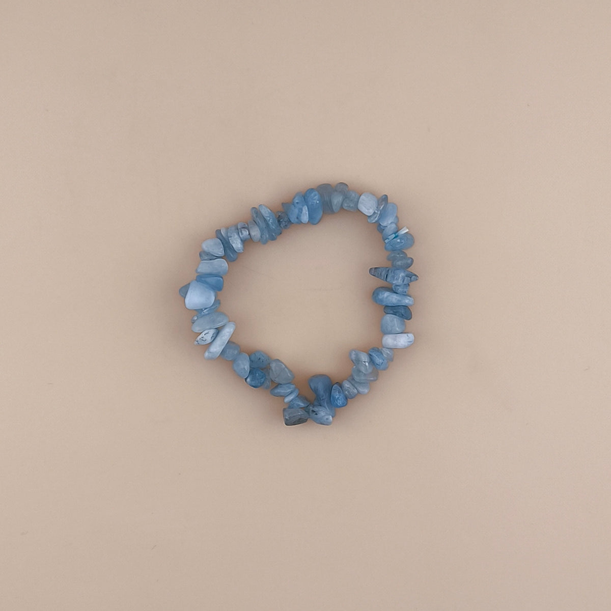 Pulsera Chip De Aguamarina