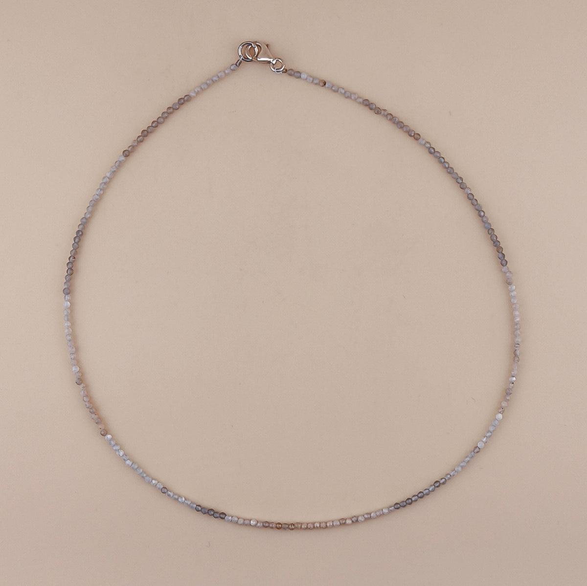 Collar Piedra Luna Facetado 2mm