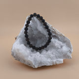 Pulsera Turmalina Negra Con Broncita 6mm