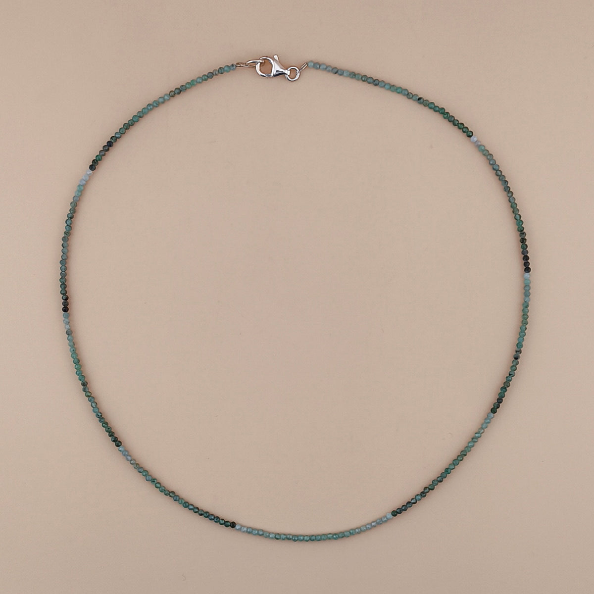 Collar Esmeralda Facetado 2mm
