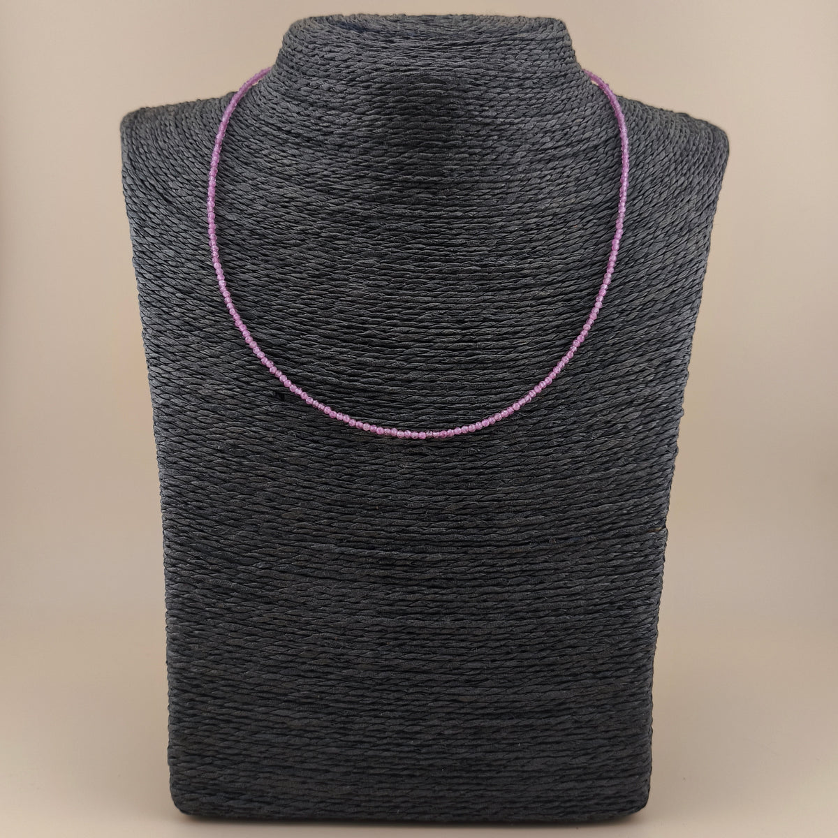 Collar Turmalina Rosa Facetado 2mm