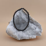 Pulsera Turmalina Negra Con Broncita 4mm