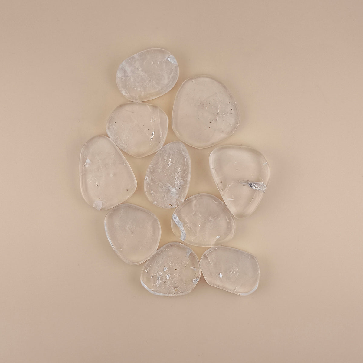 Rodado Cuarzo Transparente Plano