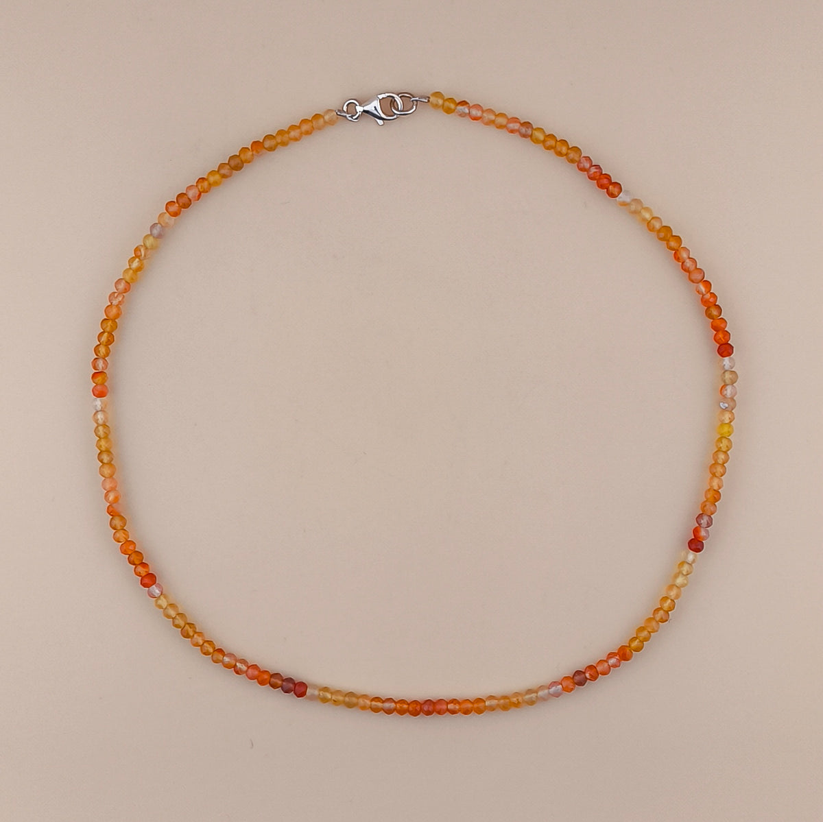 Collar Cornalina Facetado 4mm