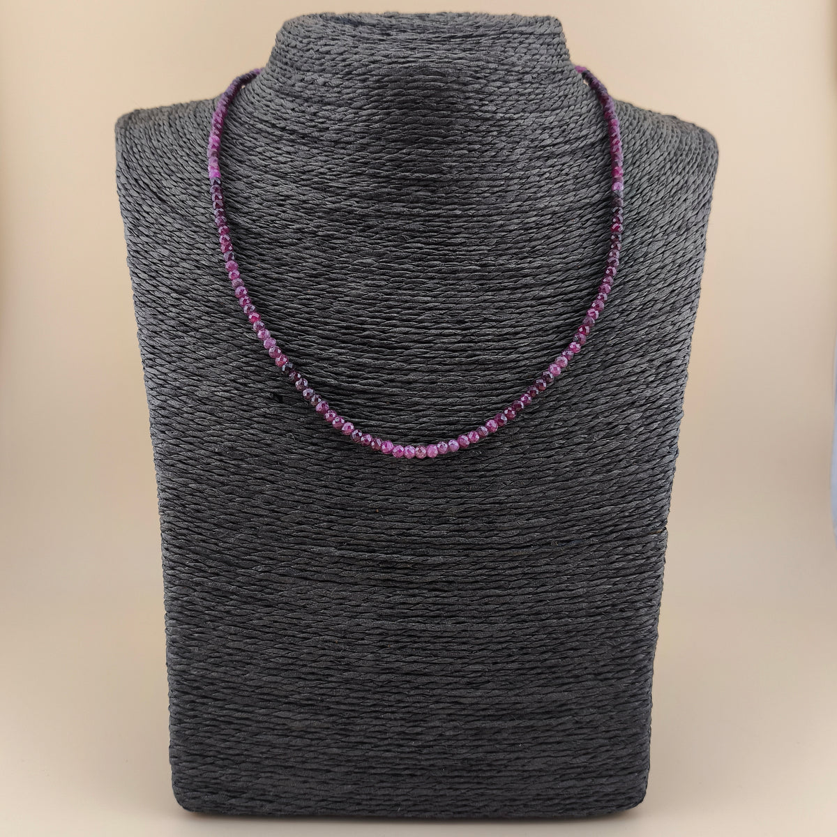 Collar Rubi Facetado 4mm