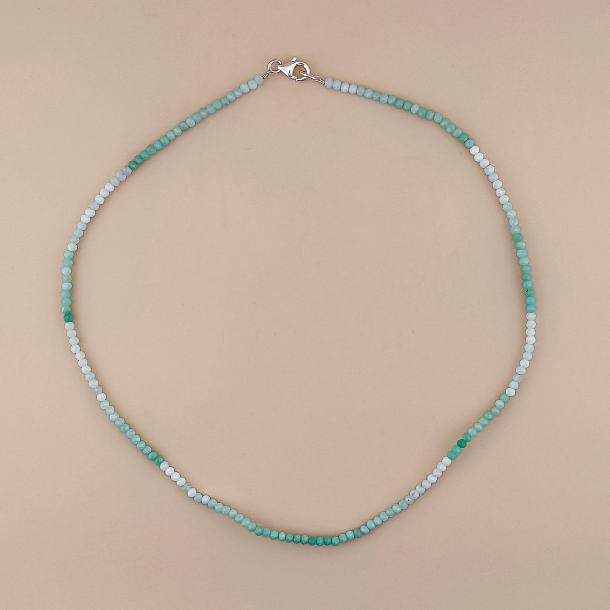 Collar Crisoprasa Facetado 3mm
