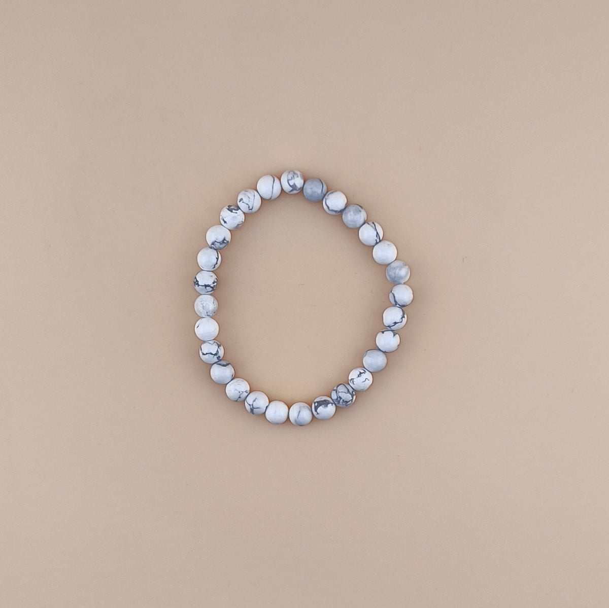 Pulsera Howlita 6mm